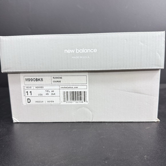 NEW BALANCE 990v6 Shoes Men's Size 11 Black White Running Sneakers M990BK6 - Picture 14 of 15